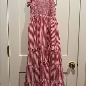 Maxwell & Geraldine Striped Red & White Dress
